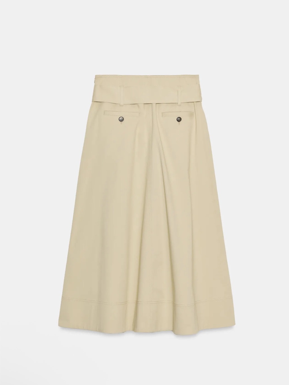 Zara STRIPED MIDI SKIRT WITH BELT - Picture 4 of 6